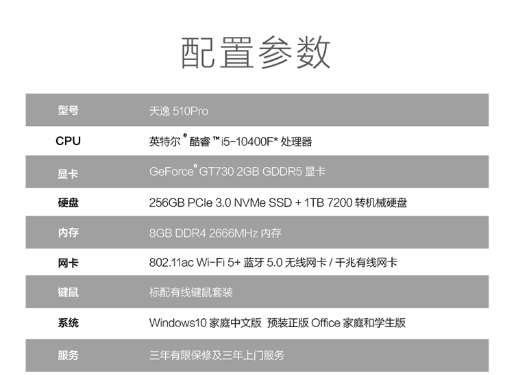 【联想天逸510pro】联想(Lenovo)天逸510Pro-个人商务台式机电脑整机(i5-1040_09.jpg